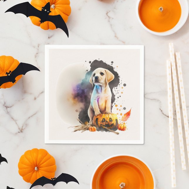 Guardanapo De Papel Watercolor Puppy Halloween (Criador carregado)