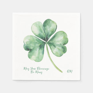 Guardanapo De Papel Watercolor Shamrock Pode Ser Muitas As Suas Bênção