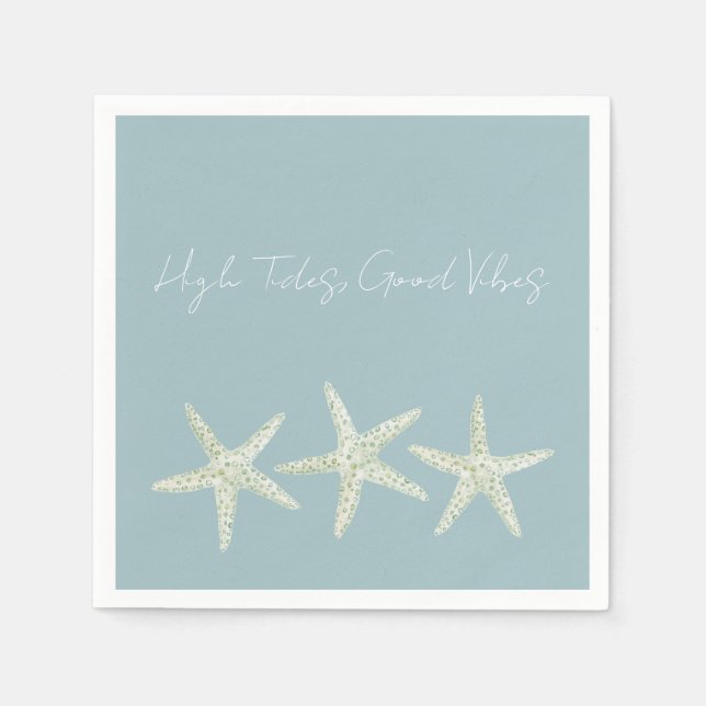 Guardanapo De Papel Watercolor Starfish Trio (Frente)
