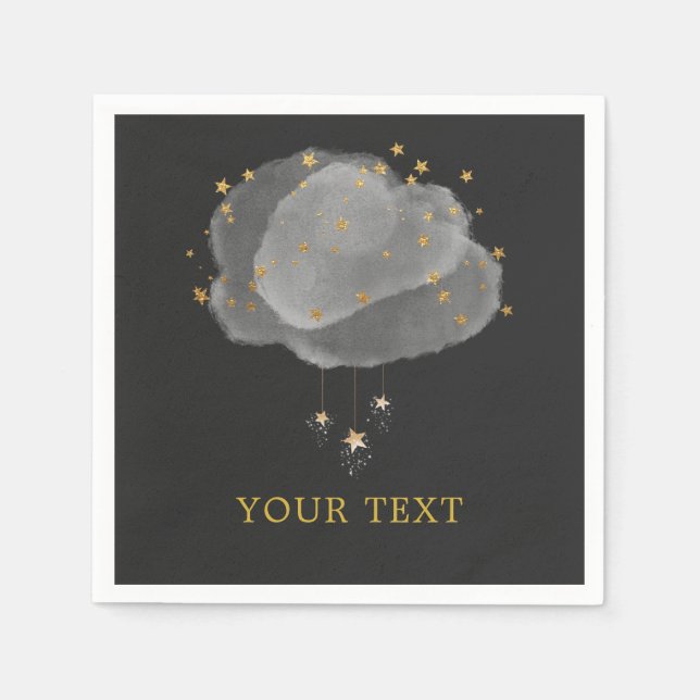 Guardanapo De Papel Watercolor Stars Night Sky Party (Frente)