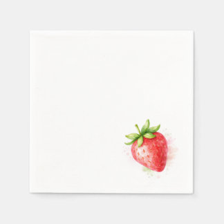 Guardanapo De Papel Watercolor Strawberry Cute Party Event