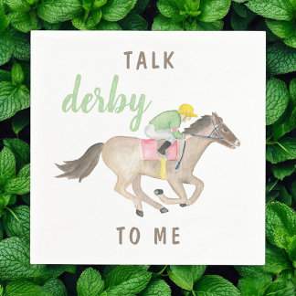 Guardanapo De Papel Watercolor Talk Derby to Me Horse Racing
