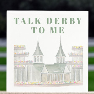 Guardanapo De Papel Watercolor Talk Derby to Me Horseracing Building