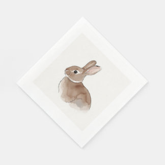Guardanapo De Papel Watercolor Vintage Bunny