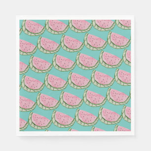 Guardanapo De Papel Watercolor Watermelon Doodles Pintados Na
