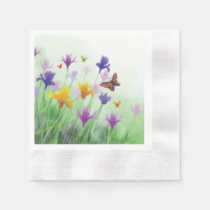 Guardanapo De Papel Watercolor Wildflower