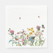 Watercolor Wildflower Insetos Floral Primavera Gar