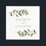 Guardanapo De Papel Watercolor Winter Greenery Modern Christmas<br><div class="desc">Elevem seu cenário de mesa de feriado com esses requintados "Greenery de inverno" Feliz Papel de Natal Napkins. Meticulosamente desenhados para infundir suas reuniões com o calor e o encanto da estação, esses guardanapos personalizados são uma adição deliciosa à sua decoração festiva. Adorados com uma pintura cativa a aquarela de...</div>