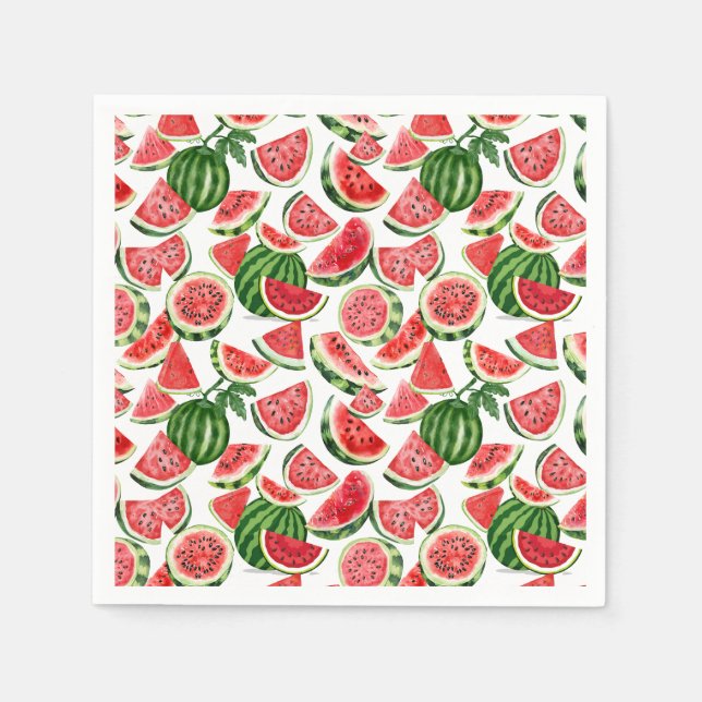 Guardanapo De Papel Watercolour Watermelon Napkins – Summer Party (Frente)