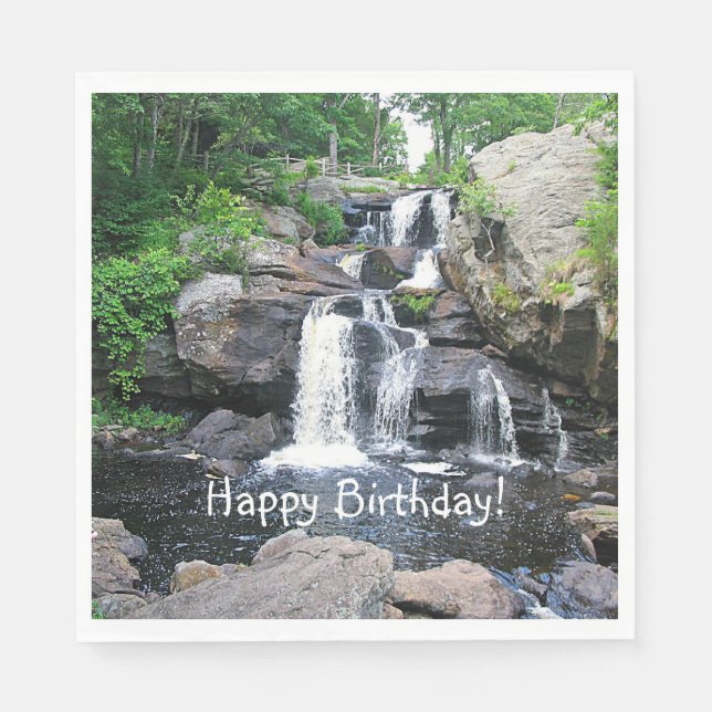 Guardanapo De Papel Waterfall Happy Birday (Frente)