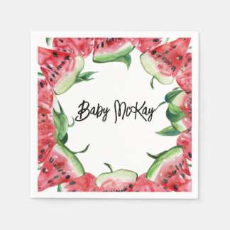 Guardanapo De Papel Watermelon Baby Girl Chá Napkins