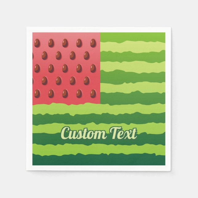 Guardanapo De Papel Watermelon Flag Napkins (Frente)