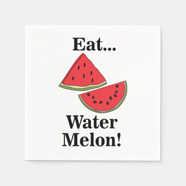 Guardanapo De Papel Watermelon Fruit Funny Tropical Summer Party (Frente)