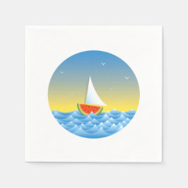 Guardanapo De Papel Watermelon Sailboat