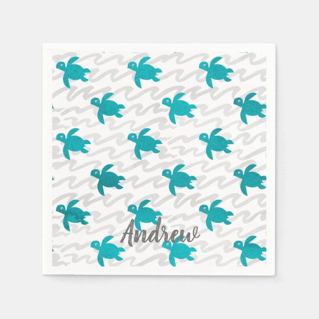 Guardanapo De Papel Wave Shibori Turtle (Frente)