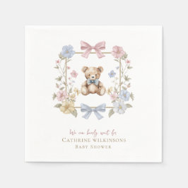 Guardanapo De Papel we can bearly wait baby shower 