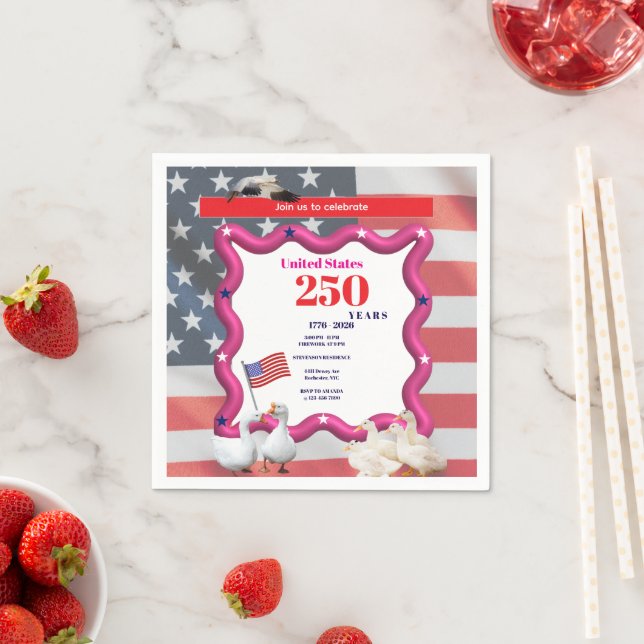 Guardanapo De Papel We The Silly Geese 250th Funny Celebration (Insitu)