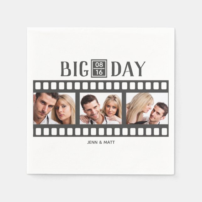 Guardanapo De Papel Wedding Add 3 Fotografias Filmes Divertidos (Frente)