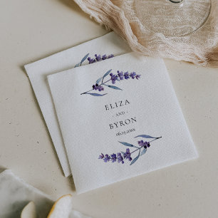 Guardanapo de papel wedding da lavanda floral