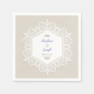 Guardanapo de papel wedding do laço decorativo do