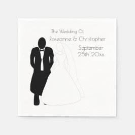 Guardanapo De Papel Wedding Napkins Bride Groom