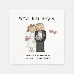 Guardanapo De Papel Wedding nós apenas começamos personalizamos os