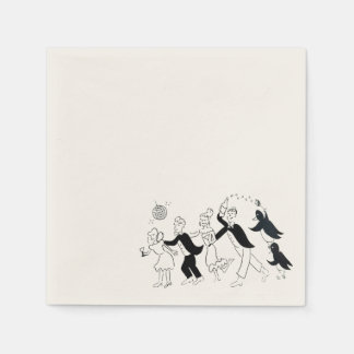 Guardanapo De Papel Wedding Party Conga Line Cocktail Napkin