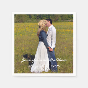 Guardanapo de papel Wedding personalizados da foto