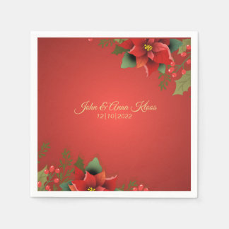 Guardanapo De Papel Wedding Poinsettia Napkins