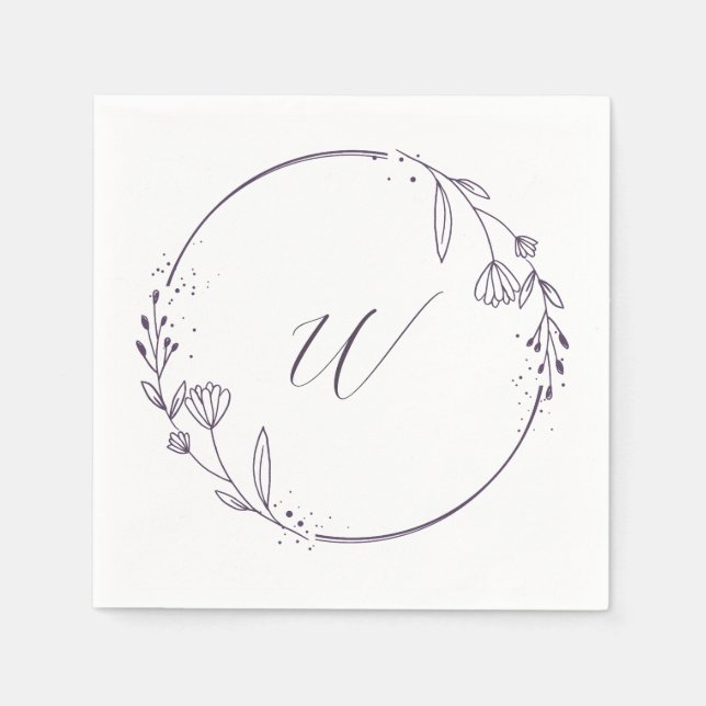 Guardanapo De Papel Wedding Reception Initial Napkins (Frente)