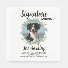 Guardanapo De Papel Wedding Signature Drink Dog Photo
