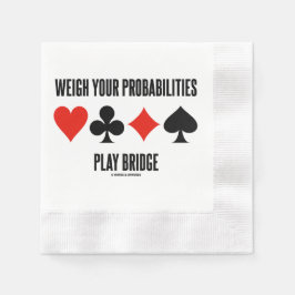Guardanapo De Papel Weigh Your Probabilities Play Bridge 4 Card Suits