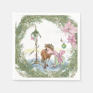 Guardanapo De Papel Weihnachts Servietten mit Pony Bild
