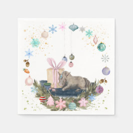 Guardanapo De Papel Weihnachtsmotiv Servietten mit Pferdebild