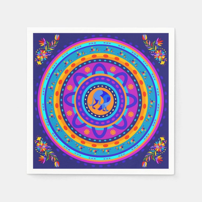 Guardanapo De Papel Weimaraner & Coelhos (Frente)