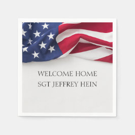 Guardanapo De Papel Welcome Home USA Flag Military Party