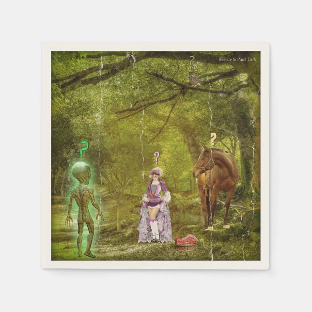 Guardanapo De Papel Welcome to Planet Earth (Frente)