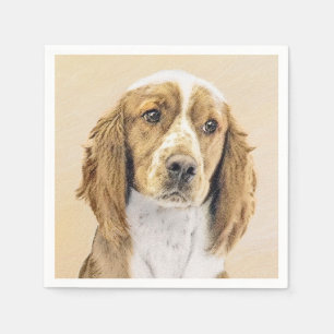 Guardanapo De Papel Welsh Springer Spaniel Painting - Arte Original De