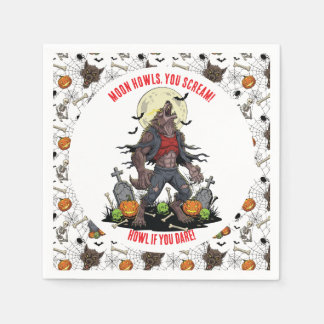 Guardanapo De Papel 🐺 Werewolf Halloween Napkins 🎃 💀