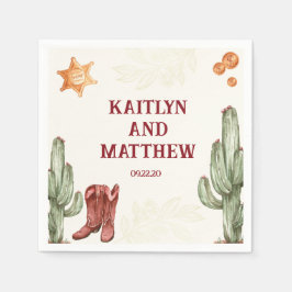 Guardanapo De Papel Western castanho Belo casamento Russo