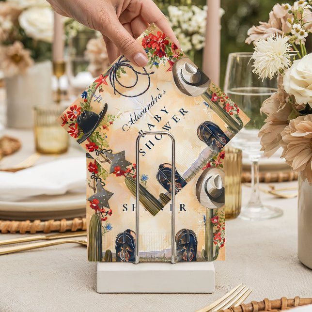 Guardanapo De Papel Western Cowboy Boots Baby Shower (Criador carregado)