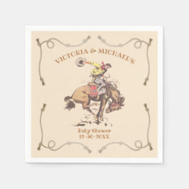 Guardanapo De Papel Western Cowboy Bucking Bronco