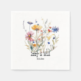 Guardanapo De Papel Western Fall Wildflower Terra Cotta Blue Personali