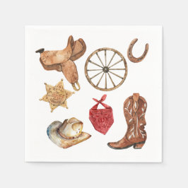 Guardanapo De Papel Western First Rodeo Wild West Cowboy Napkin