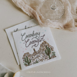 Guardanapo De Papel Western Gender Revement Chá Cowboy ou Cowgirl