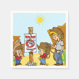 Guardanapo De Papel Western Mutton Bustin Rodeo Kids