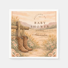 Guardanapo De Papel Western Saddle Desert Baby Shower