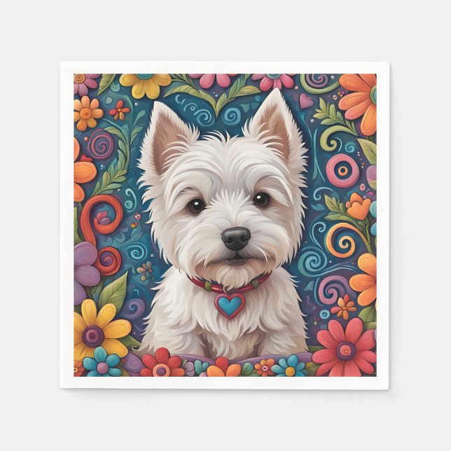 Guardanapo De Papel Westie napkins (Frente)