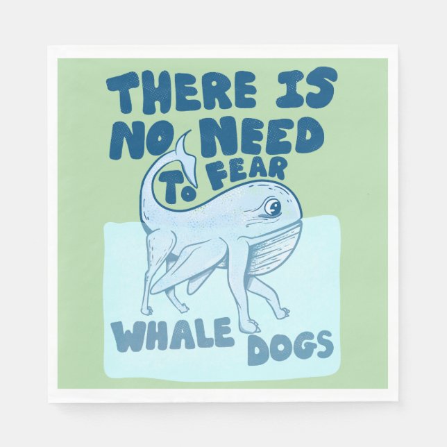 Guardanapo De Papel Whale Dog funny creature (Frente)