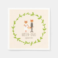 Whimesland Foxes Woodland Casamento de marfim